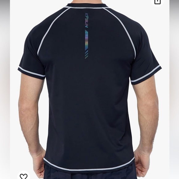 Mens Swim Shirts UPF 50+ Sun Protection Quick Dry SPF - Picture 2 of 2